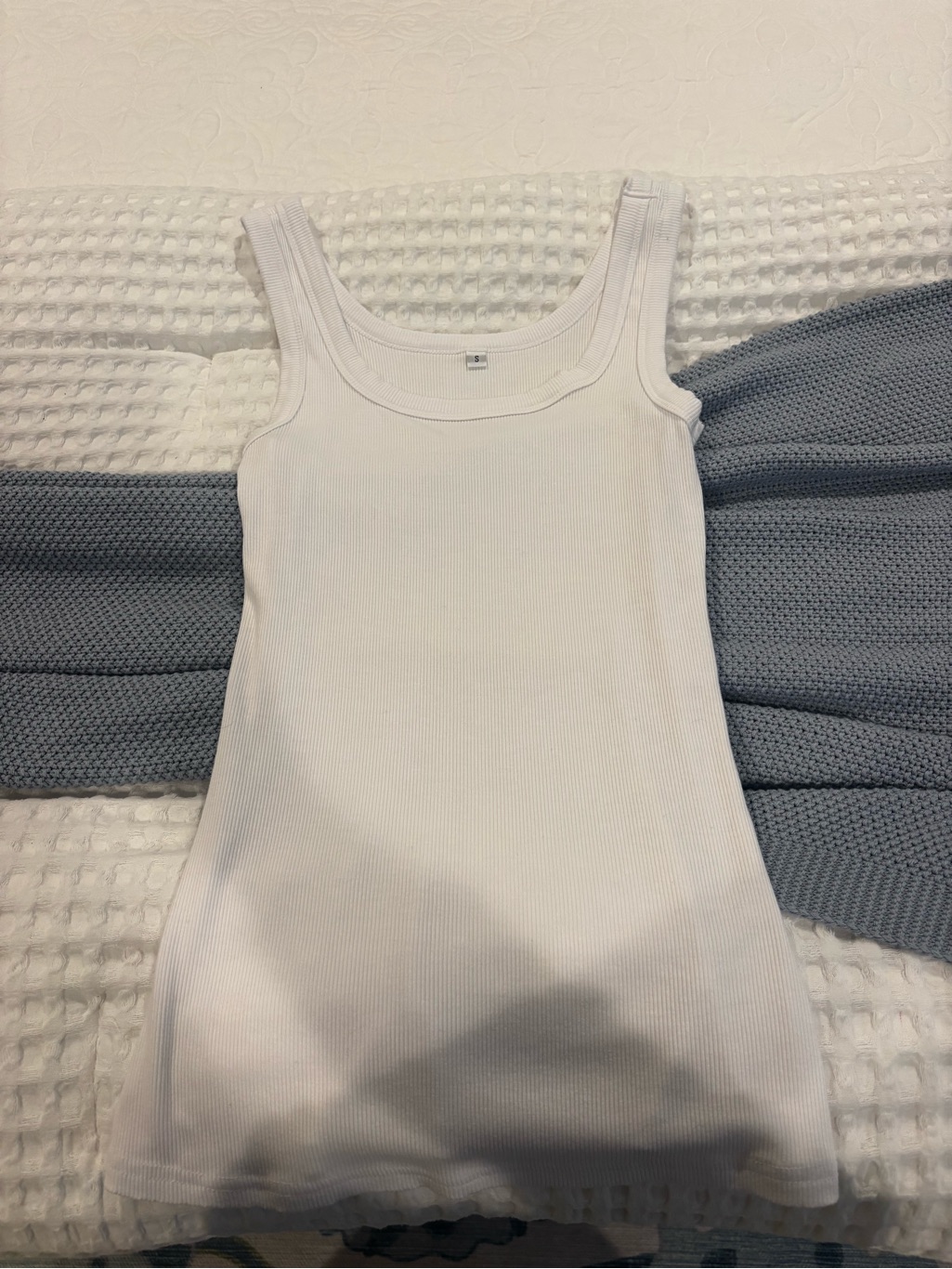 Classic White Ribbed Tank Top - Women